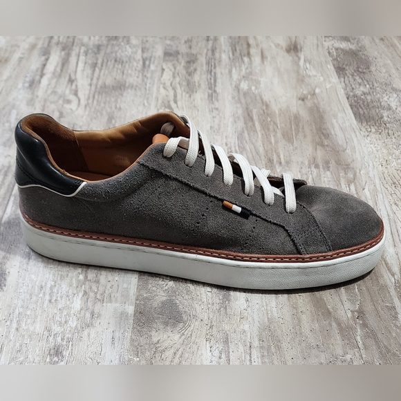 Allen Edmonds "ALPHA" Lace-up Suede Men's Casual Sneakers Grey Size 8 - Picture 3 of 9